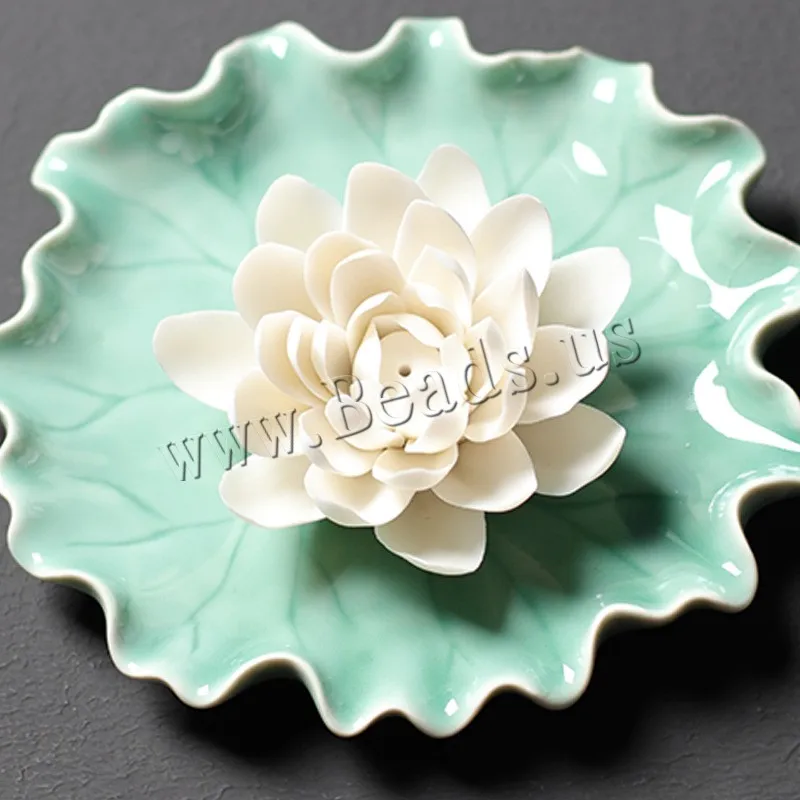 

Creative Home Decor Lotus Flower Censer Smoke Waterfall Backflow Incense Burner Ceramic Incense Holder Use In Home Teahouse