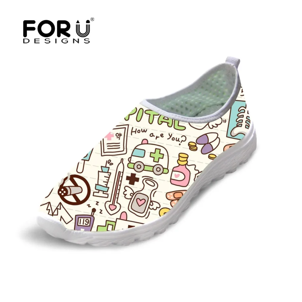 FORUDESIGNS/Женская обувь для медсестры кроссовки Сезон весна-лето Обувь на плоской