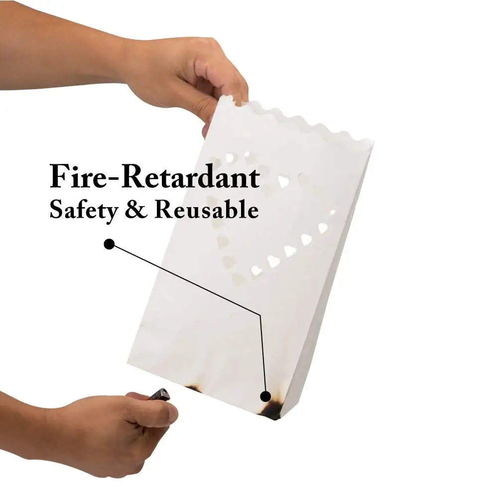 10 шт./лот в форме сердца огнестойкая бумажная подсвечник светящаяся Свадебная