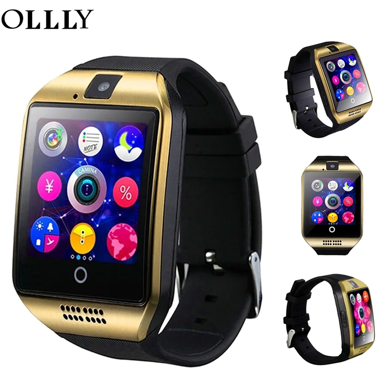 Ollly новые Q18 Смарт часы Bluetooth SmartWatch телефон с Камера TF/Слот sim-карты для Android Samsung Galaxy