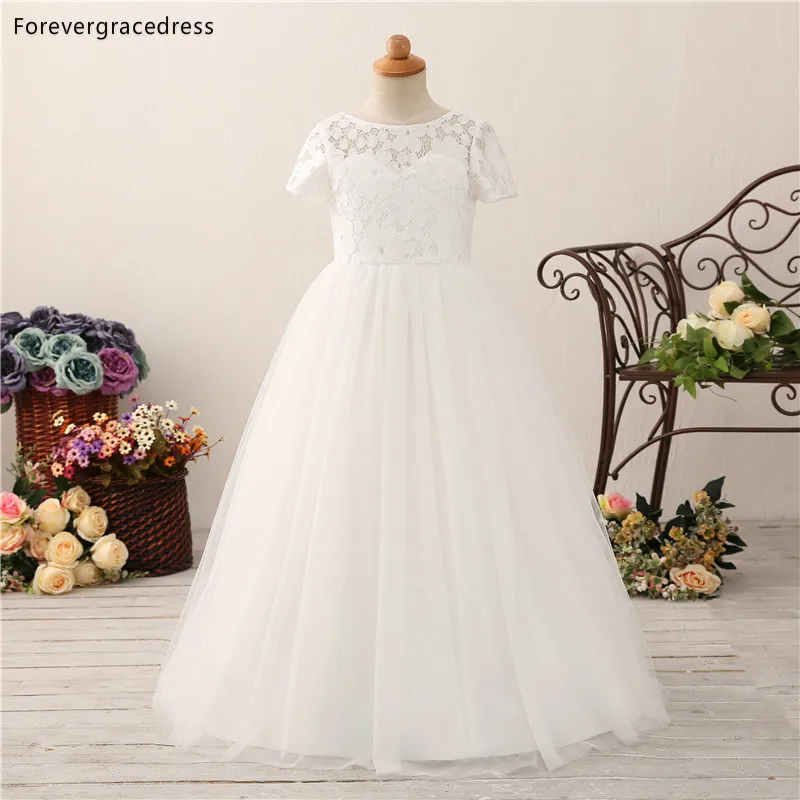 Платье для девочек Forevergracedress кружевное платье с коротким рукавом а силуэта