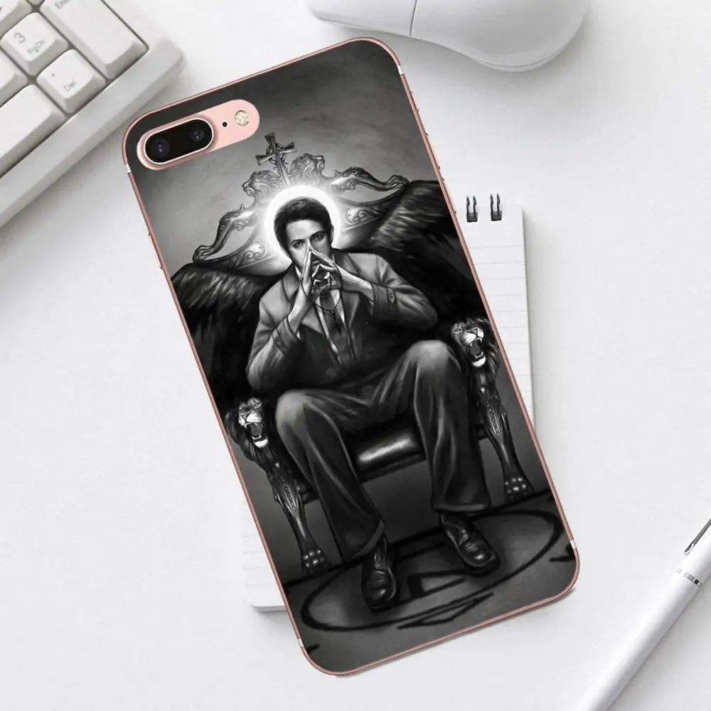 Сверхъестественное искусство кастиеля для iPhone 4 4S 5 5C SE 6 6S 7 8 Plus X XS Max XR Galaxy A3 A5 J1 J3 J5 J7 TPU стиль - Цвет: as picture