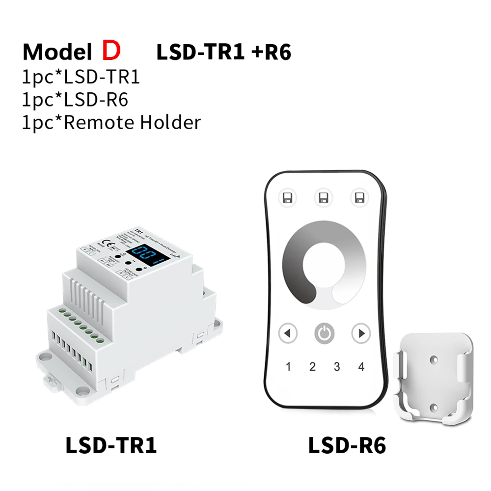 Model D Диммер СВЕТОДИОДНЫЙ 220 в 230 В 110 В AC Triac беспроводной Wifi РЧ с регулируемой яркостью кнопочный переключатель с 2,4G дистанционным диммером переключатель на din-рейке светодиодный лампочка - Цвет: Model D