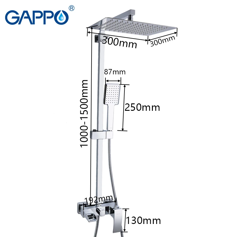 GAPPO душевой кран для ванной комнаты душа наборы смеситель настенный монтаж ванна