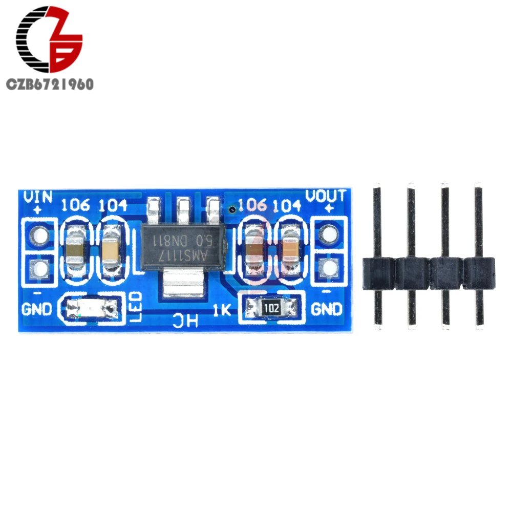 LM1117 AMS1117 DC-DC 6 V-12 V постоянного тока до 5V Шаг вниз Мощность преобразователь модуль питания Напряжение преобразователь питания для Arduino Raspberry Pi