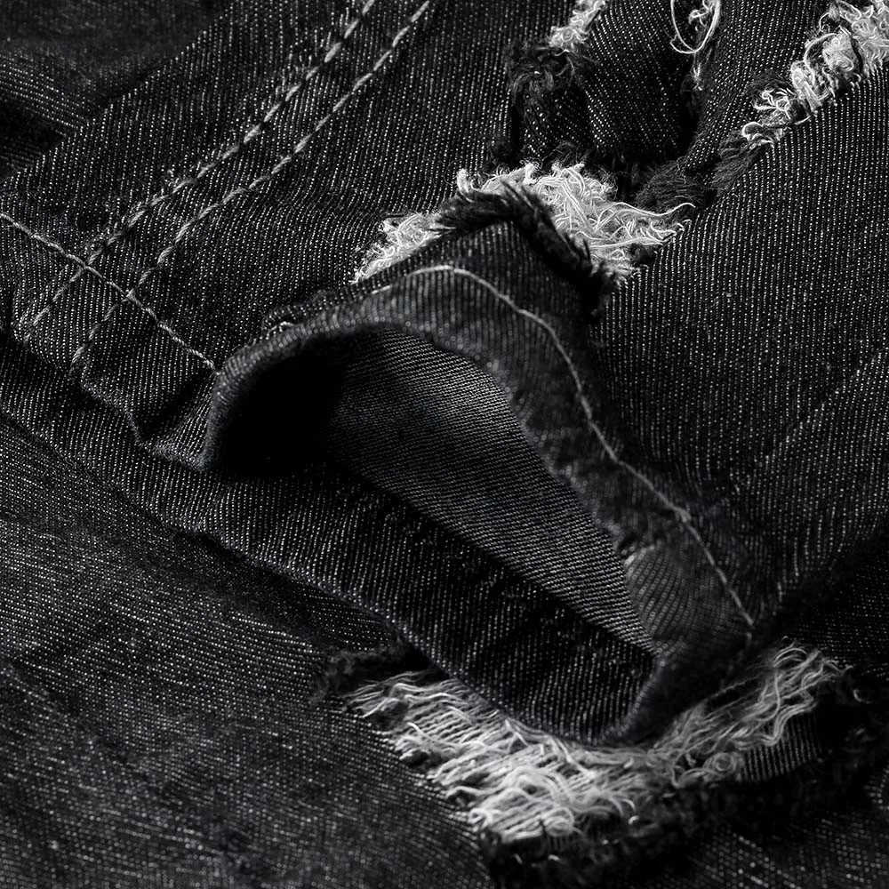 Ropa de hombre, новинка, мужские черные эластичные брюки с дырками, с принтом, брюки с буквами, модные облегающие джинсы, джинсы, homme, обычные#5N16# F