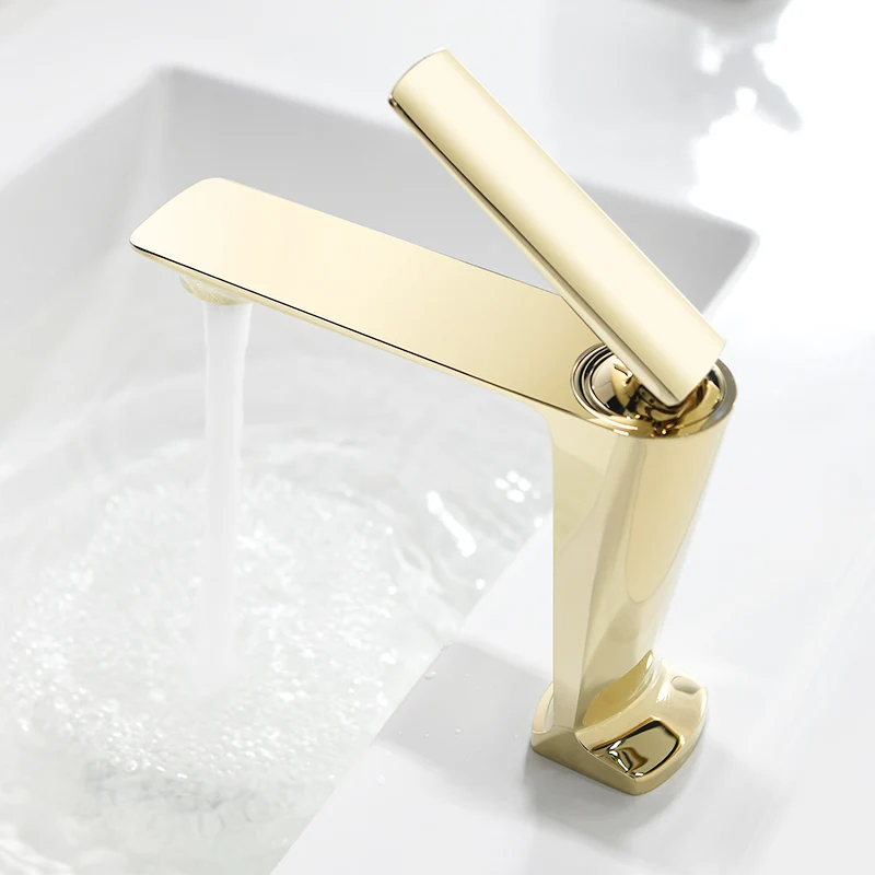 Смесители для раковины Fapully кран с одной ручкой золотистый черный керамической