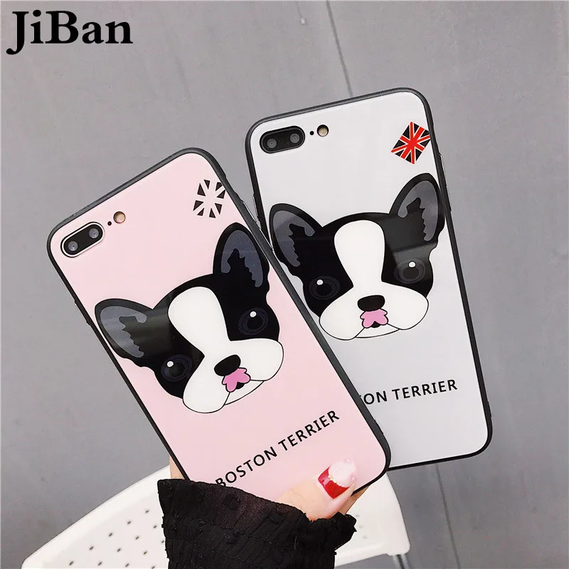 JiBan Модный милый чехол для телефона с изображением животных собак Бостон терьера