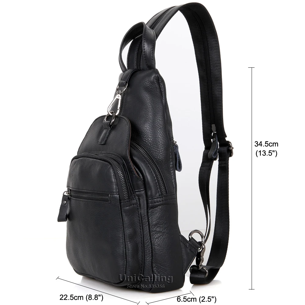 UniCalling Мужская нагрудная сумка из натуральной кожи модный кошелек для