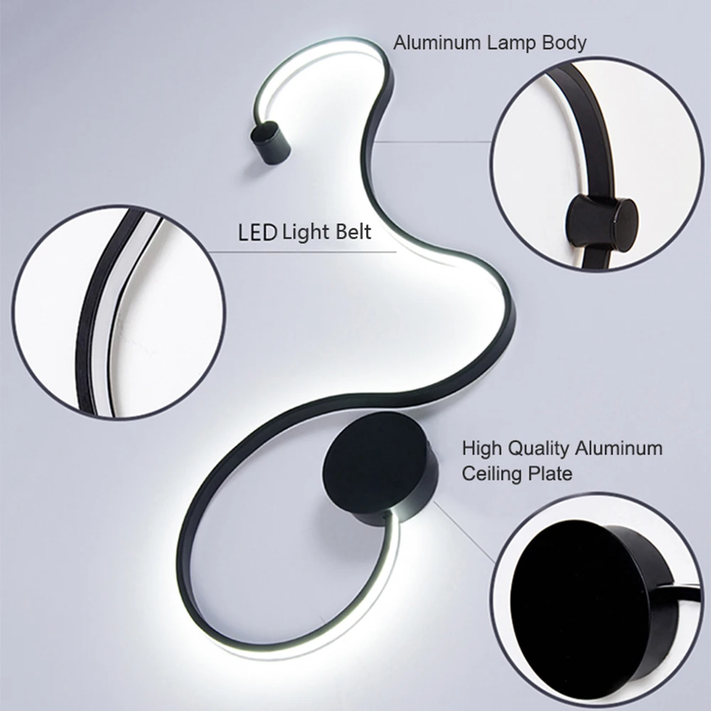 Настенный светильник Lamparas De Techo Pared аппликация Murale plafonniсветодио дный led Moderne блеск