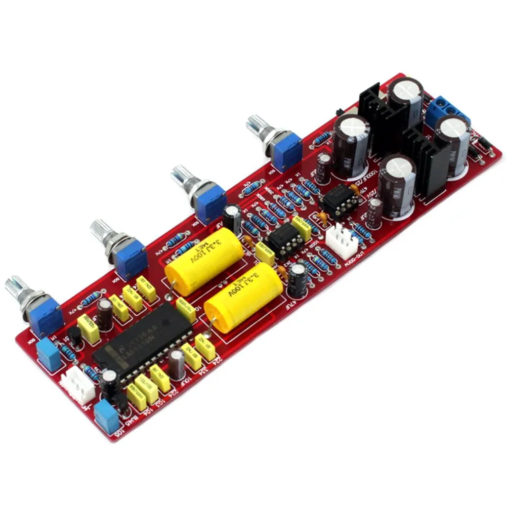 LM4610N + NE5532 твитер бас Регулировка тона громкости усилитель собранная плата