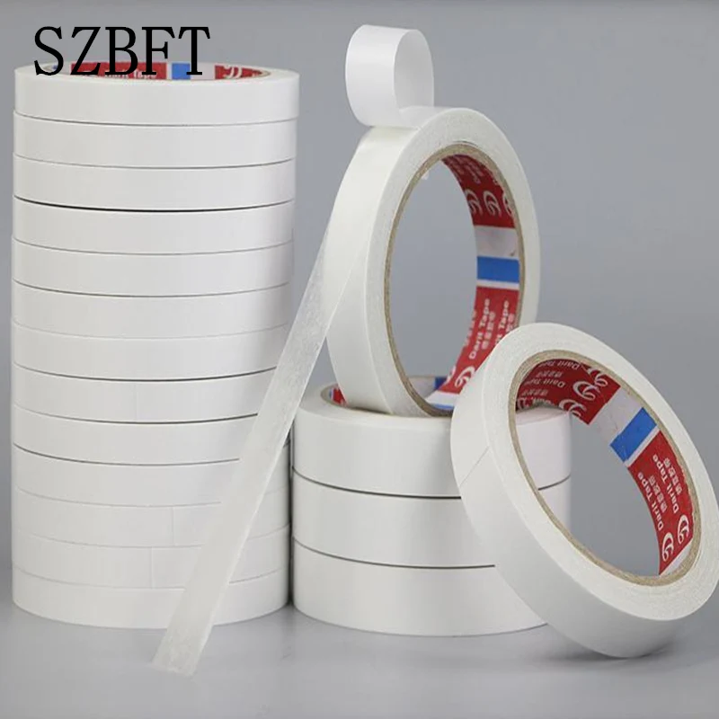 SZBFT сильная двухсторонняя лента ультра-тонкая высокая вязкость белая двухсторонняя клейкая лента