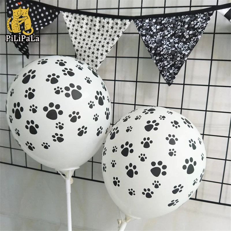 Латексные воздушные шары Qualatex 100 шт. с принтом в виде ног милой собаки 3 2 г