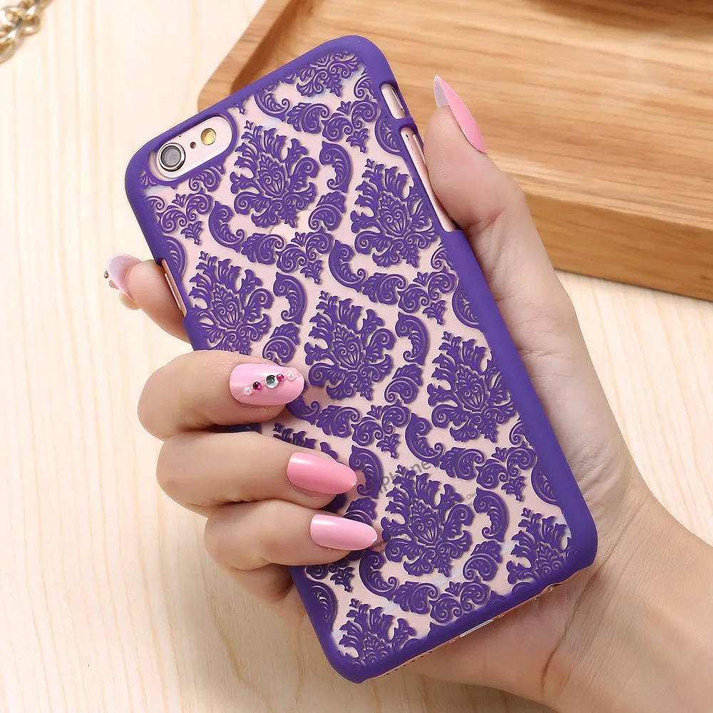 KISSCASE Floral Case For iPhone 5s 6s 6 7 Plus Samsung S6 S7 Edge J5 J7 note 4 Huawei Cases Cover Coque Palace Lace Woman Funda |