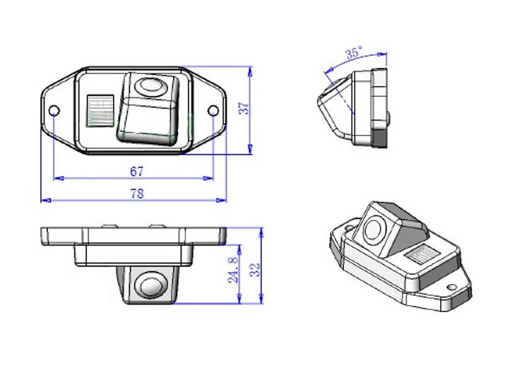 ПЗС Автомобильная камера заднего вида HD для Toyota Land Cruiser 120 2002 2009/Toyota Prado 2700 4000