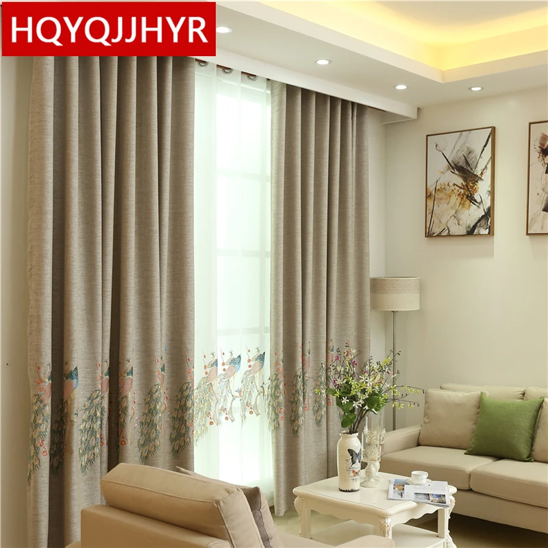 Китайские характеристики вышитый Высококачественный занавес s для гостиной