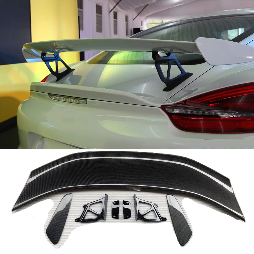 Задний спойлер GT4 из углеродного волокна для Porsche Boxster Cayman 981 2014-2016 | Автомобили и