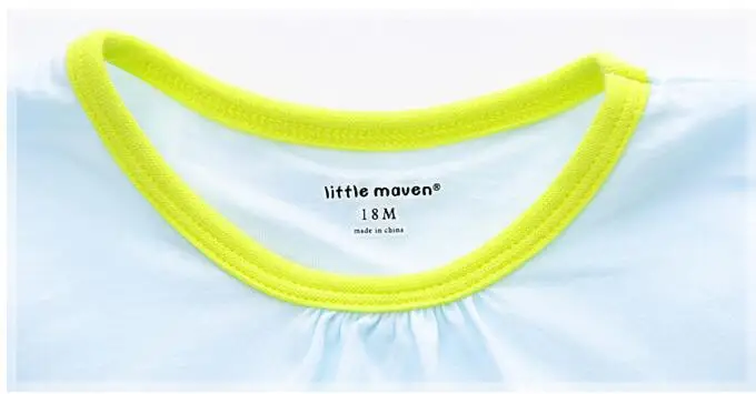 Little maven/Брендовая детская одежда летняя для маленьких девочек хлопковая Футболка