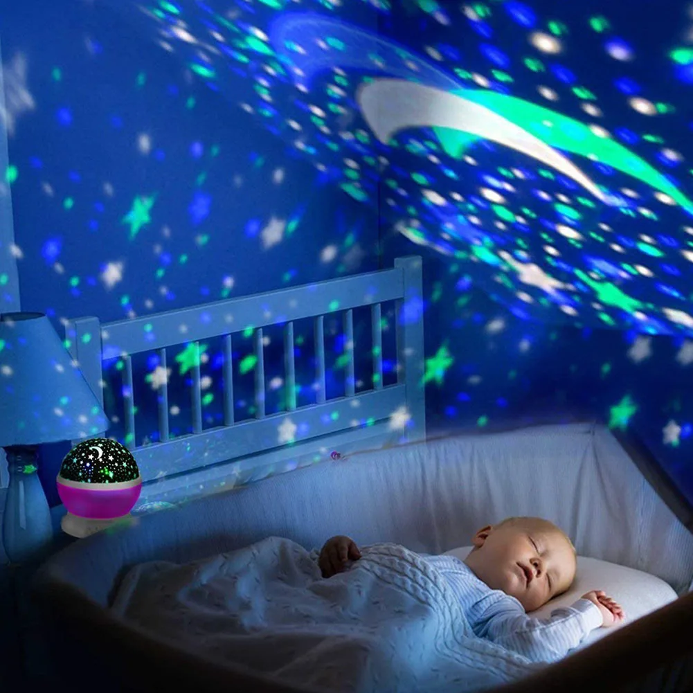 Новый светодиодный ночной Светильник s Moon Star Sky проектор светильник для спальни
