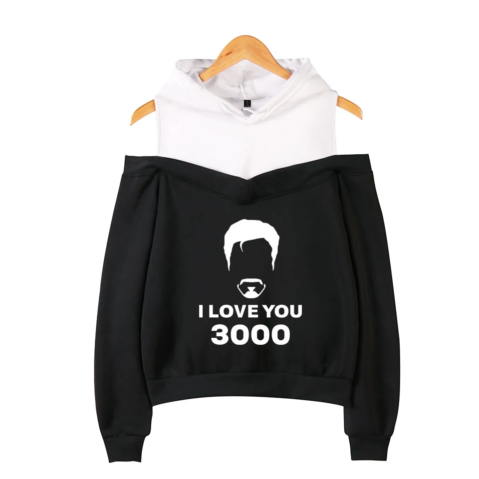 Толстовки с капюшоном принтом I love you 3000 Повседневная Базовая модная уличная