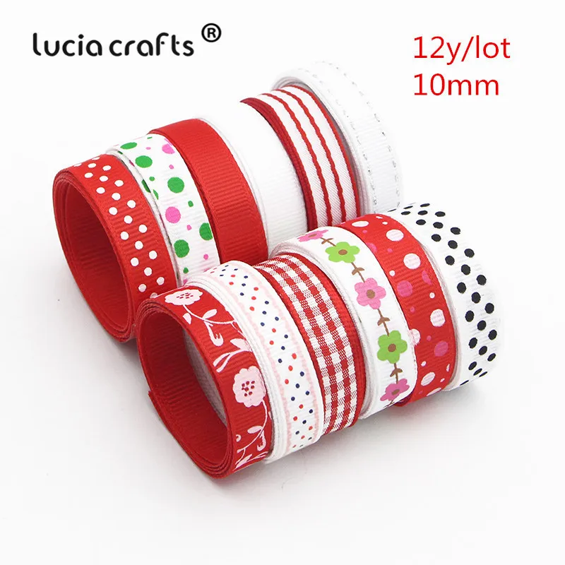 Style 8 12y Lucia crafts мульти смешанные печатные корсажные атласные ленты DIY Швейные банты для волос подарочная упаковка Рождественский ленточный аксессуар S0101 - Цвет: Style 8 12y