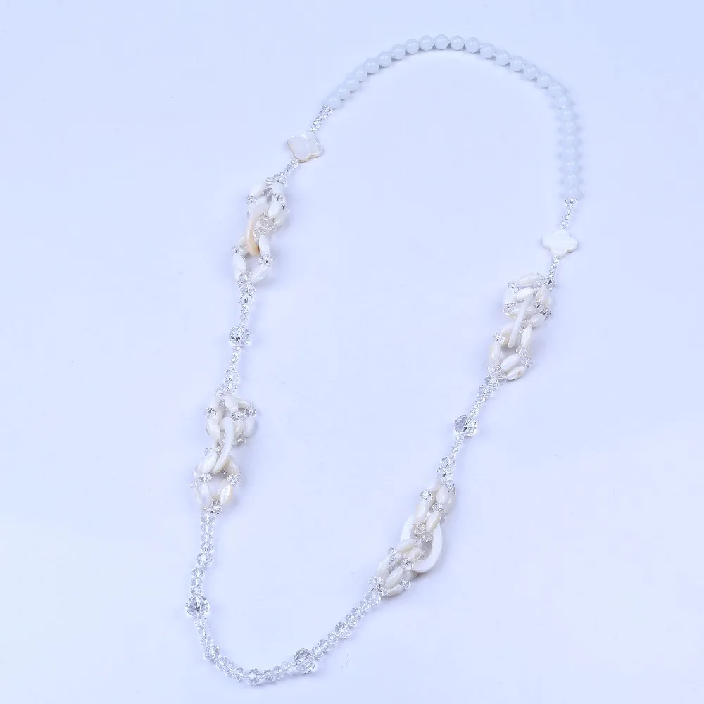 Candy Color Soaprock Crystal Shell Bead Jewellery Long Necklace For Women Gifts | Украшения и аксессуары
