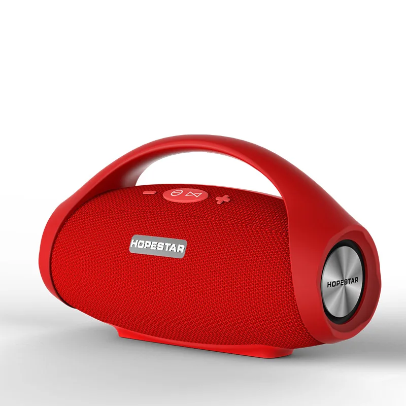 Red HOPESTAR-H32 портативный bluetooth динамик беспроводной Открытый Водонепроницаемый IPX6 мини колонки большой мощности 10 Вт Колонка Бумбокс Музыка FM TF - Цвет: Red
