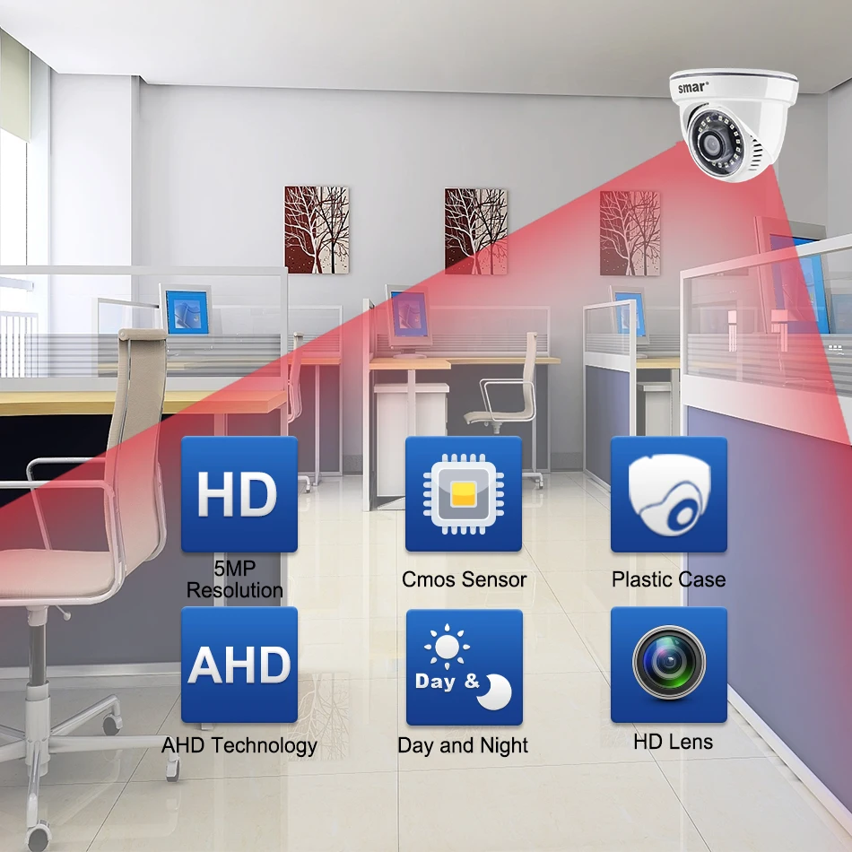 Smсупер 5MP AHD камера 18 шт. Nano IR светодиодный 2560(H)* 1920(V) с ИК-фильтром дневное и ночное наблюдение Домашняя безопасность Лучшая цена