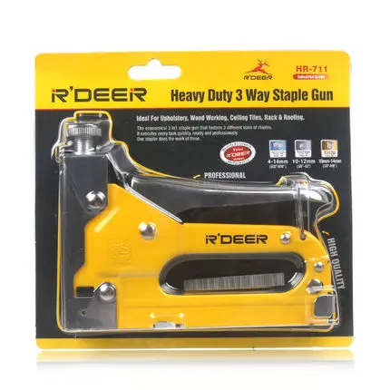 

R'DEER TOOL Powerful three funtion nail gun advertising canvas pin shooter nail puller tool metal working tool