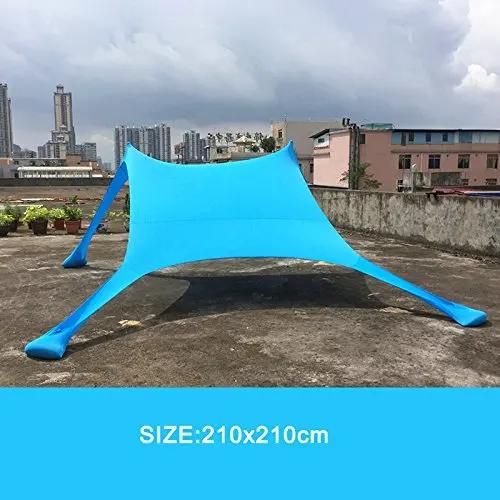 Портативное солнцезащитное пляжное укрытие от солнца 210X210 см солнцезащитный козырек анти-УФ беседка Солнцезащитный УФ непромокаемый тент палатка