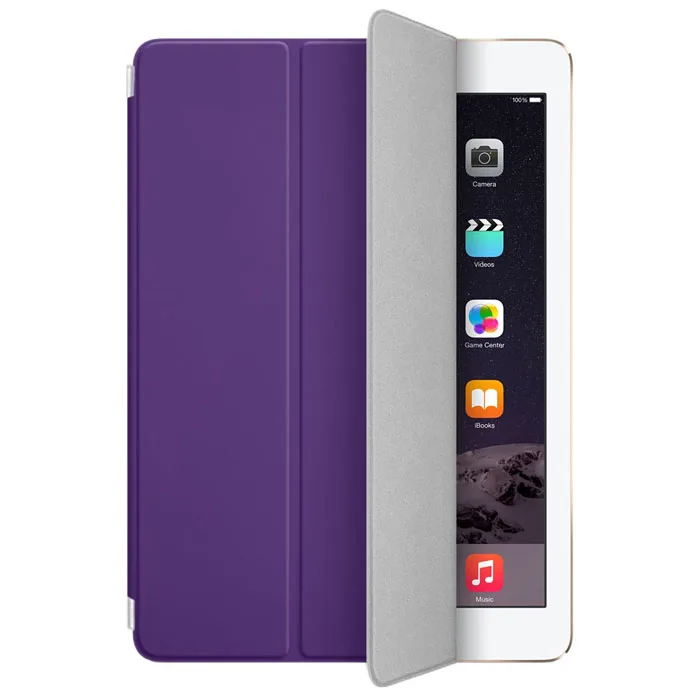 Прочный защитный чехол Магнитный Тонкий кожаный чехол для iPad Air 2# YL - Цвет: Фиолетовый