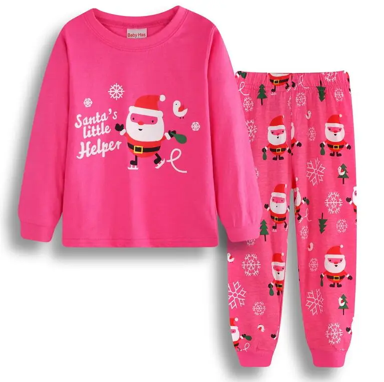 Снеговиком, пижамный комплект с героями мультфильмов; с рисунком оленя Рождественский Санта год для маленьких мальчиков и девочек пижама, одежда для сна для детей, Костюмы - Цвет: model 8