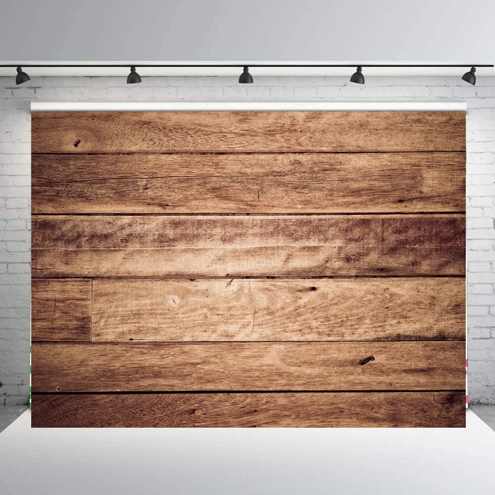 Фон для фотосъемки новорожденных BEIPOTO винтажный коричневый деревянный пол фон