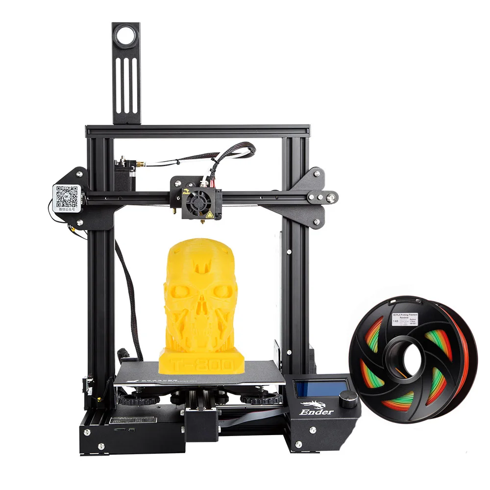 With 1kg colorful CREALITY 3D Ender-3 PRO 3d принтер Модернизированный магнит сборка пластина восстановление питания печать Ender 3 Pro MeanWell источник питания - Цвет: With 1kg colorful