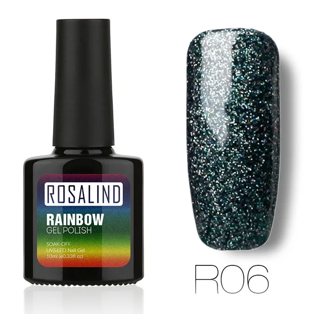 R06 ROSALIND 10 мл УФ гель лак для ногтей цвета ногтей гель для ногтей лак для ногтей Vernis Полупостоянный акриловый Гибридный гель Лаки верхнее покрытие - Цвет: R06