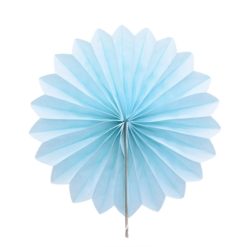 PF12 Baby blue 5 шт./лот 10/15/20/25 см ткани Бумага Цветы DIY Бумага вентиляторы для Свадебная вечеринка украшения фон для детского дня рождения, товары для фестиваля, 8 - Цвет: PF12 Baby blue