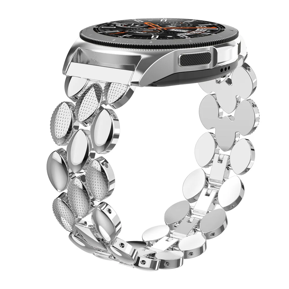 Серебристый Металлический ремешок из нержавеющей стали для samsung Galaxy Watch 20 мм ремешок для gear S3 Frontier/Galaxy Watch Active 40 мм металлический ремешок - Цвет ремешка: Серебристый