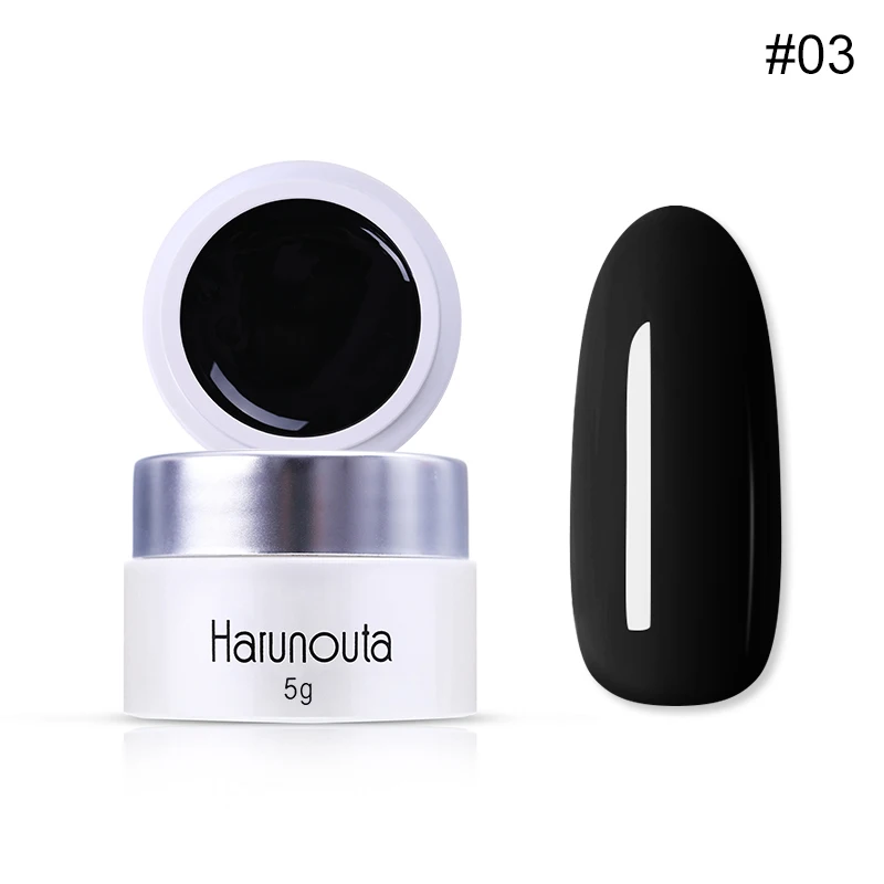 Harunouta-03 Harunouta рисунок металлик Гель-лак для ногтей 3D тиснение Серебряная Золотая линия шелковая точка паук лак для ногтей зеркало для маникюра - Цвет: Harunouta-03