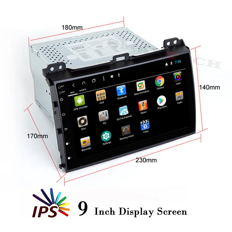 SMARTECH 2 Din стерео радио для Toyota Prado 120 Land Cruiser ips экран 8 Core Android 1 поддержка JBL и PIONEER