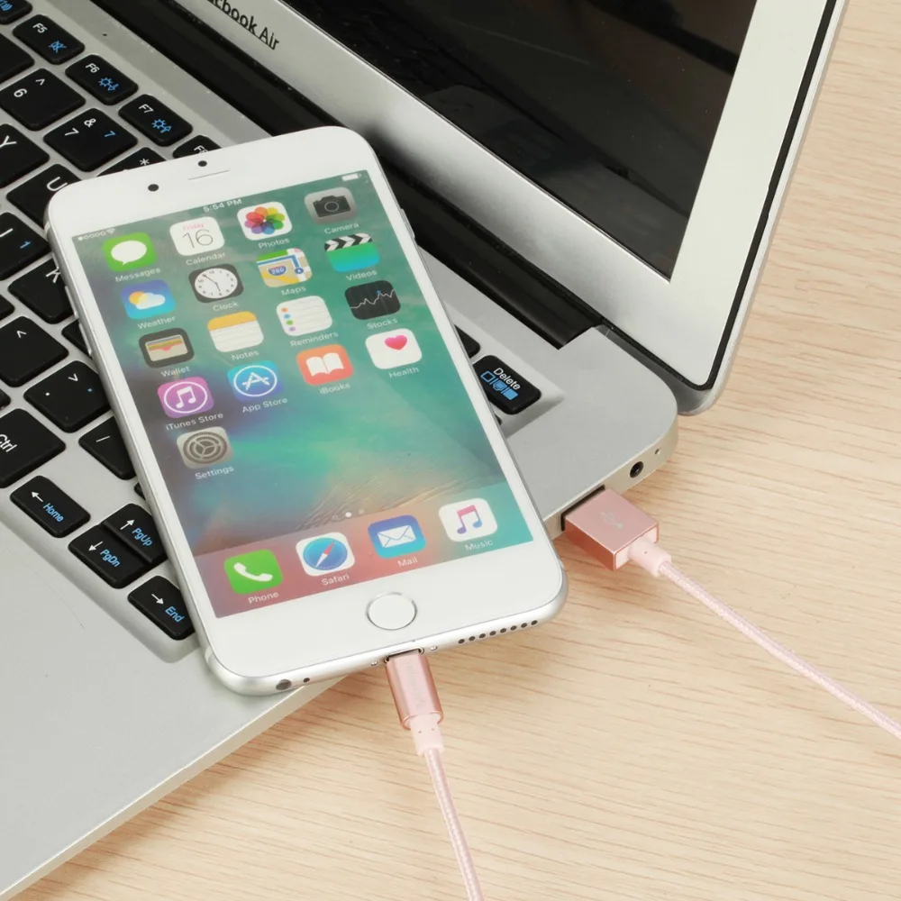 4 Пачек MFi Сертифицированный Алюминиевый Connector1M 8pin данных USB зарядный Кабель Для