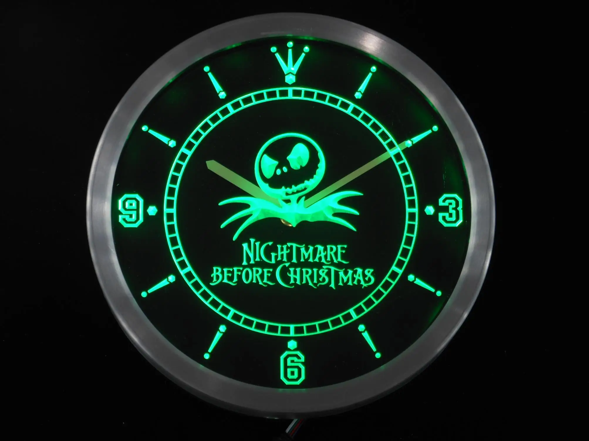 

nc0214 Nightmare Before Christmas Neon Light Signs LED Wall Clock