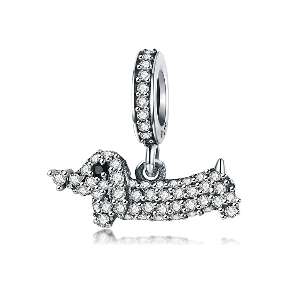 ZMZY 925 пробы серебряный шарм домашних животных Бусины Fit Pandora Браслеты Коллекционирование для женщин подлинные ювелирные изделия подарок