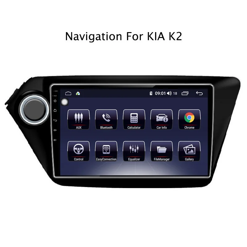 9 &quotAndroid 8 1 core 4G ram 64G rom gps навигация автомобильное радио для Kia K2 2010 2015 с Carplay/4G