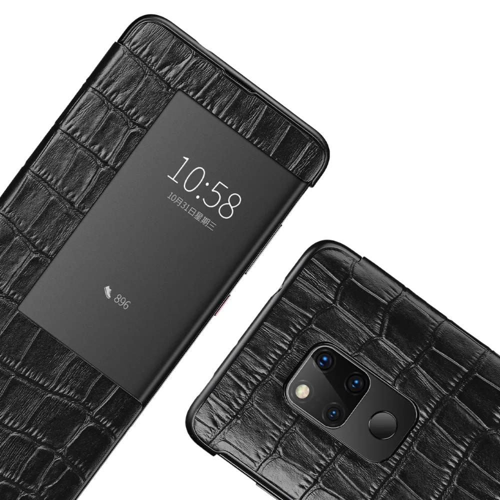 Чехол из коровьей кожи с крокодиловым узором для huawei mate 10 20 Pro mate 20 Lite P20 Pro, флип-чехол, кошелек, чехол для телефона, чехол с умным окошком