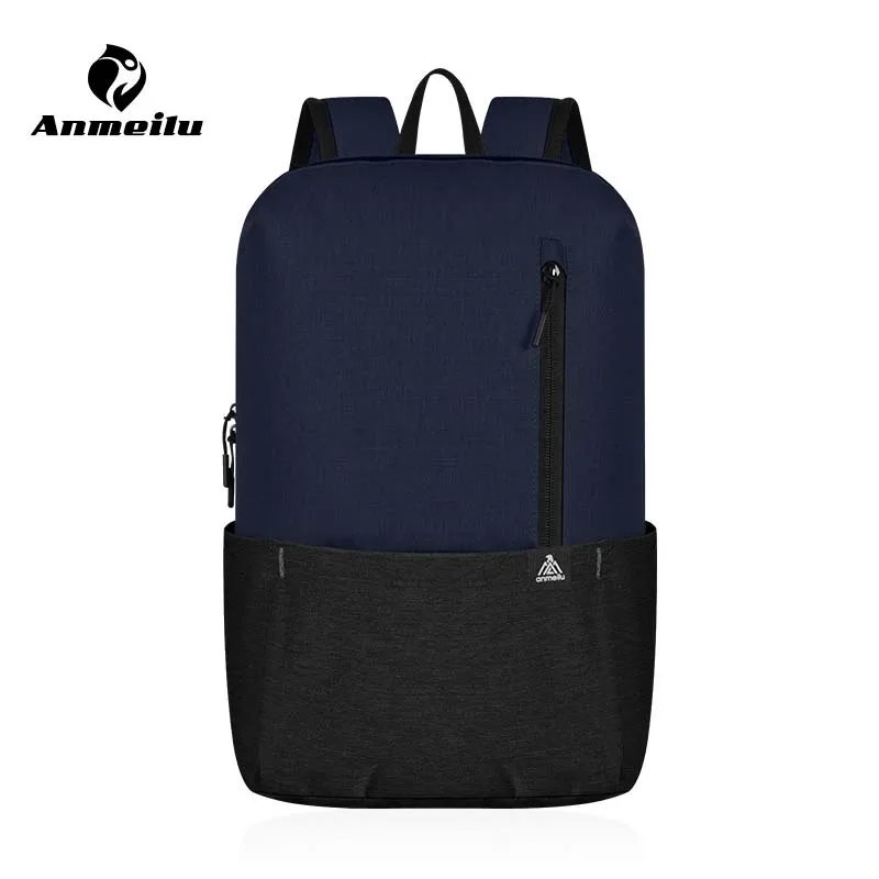 2019 BlackBlue ANMEILU Мини Спорт На Открытом Воздухе Велосипедов Сумки 8L Нейлон Мужчины Женщины Велосипед Велоспорт Рюкзак Запуск Тренажерный Зал Фитнес Восхождение Грудь Чемоданчик - Цвет: 2019 BlackBlue