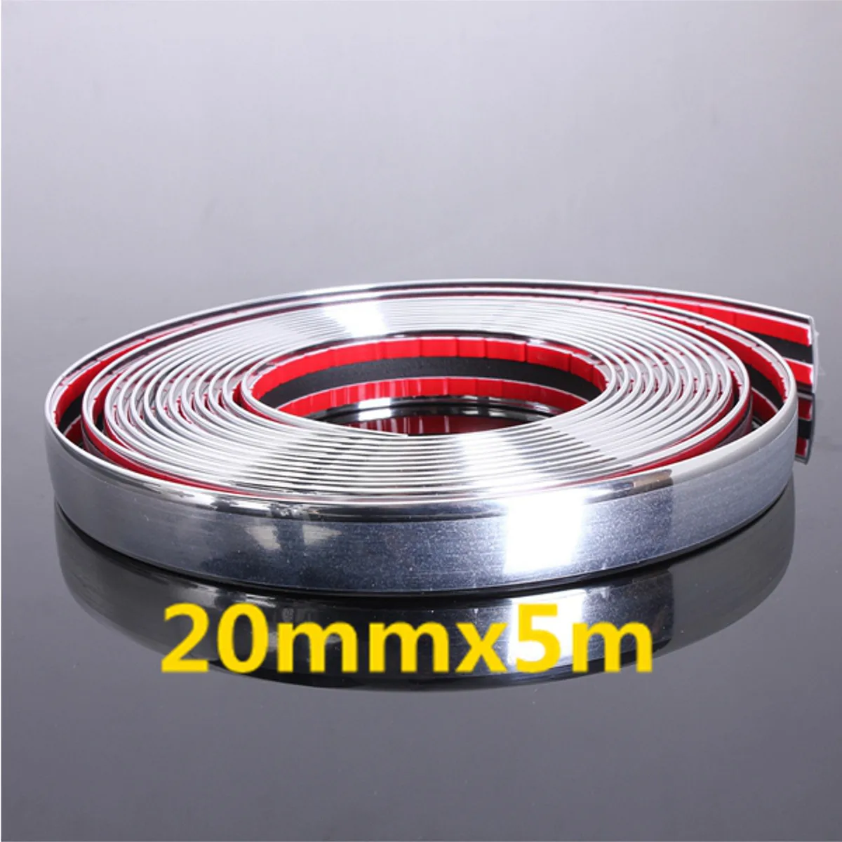 5mx20mm Автомобиль Хром Стилизация украшения Литье триммер газа лента DIY защитный Стикеры крышки iPhone 5/12 мм х 2 м/14/20 мм x 5 м - Цвет: 5mx20mm