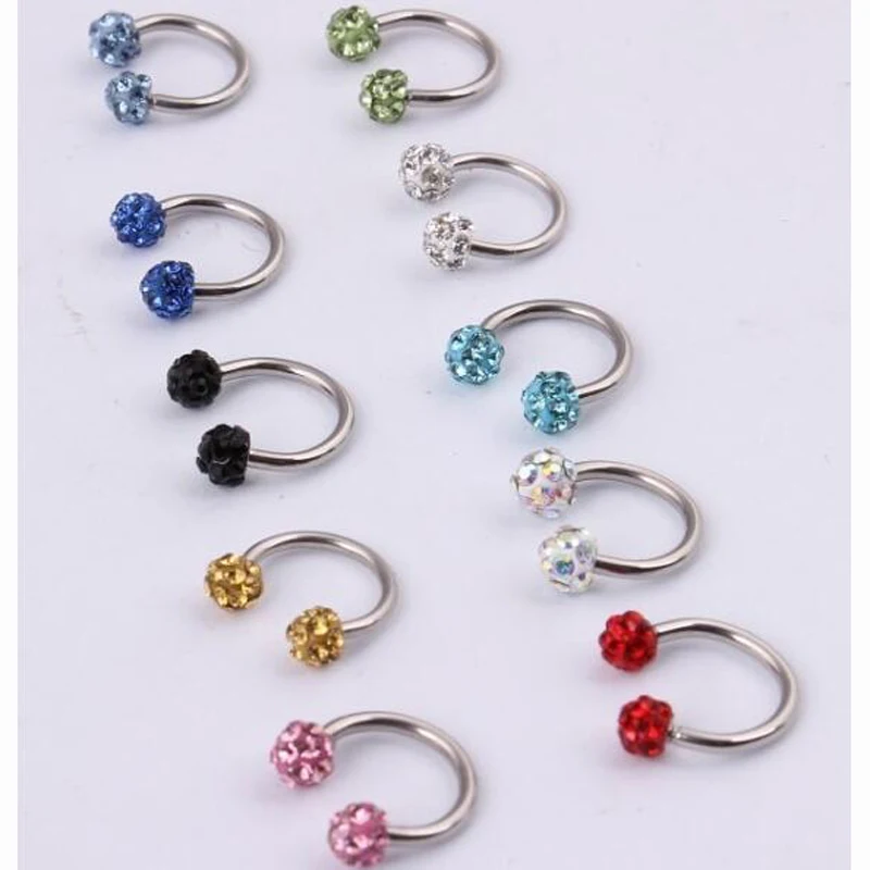 Кольцо-штанга для пирсинга сосков, из нержавеющей стали 316L