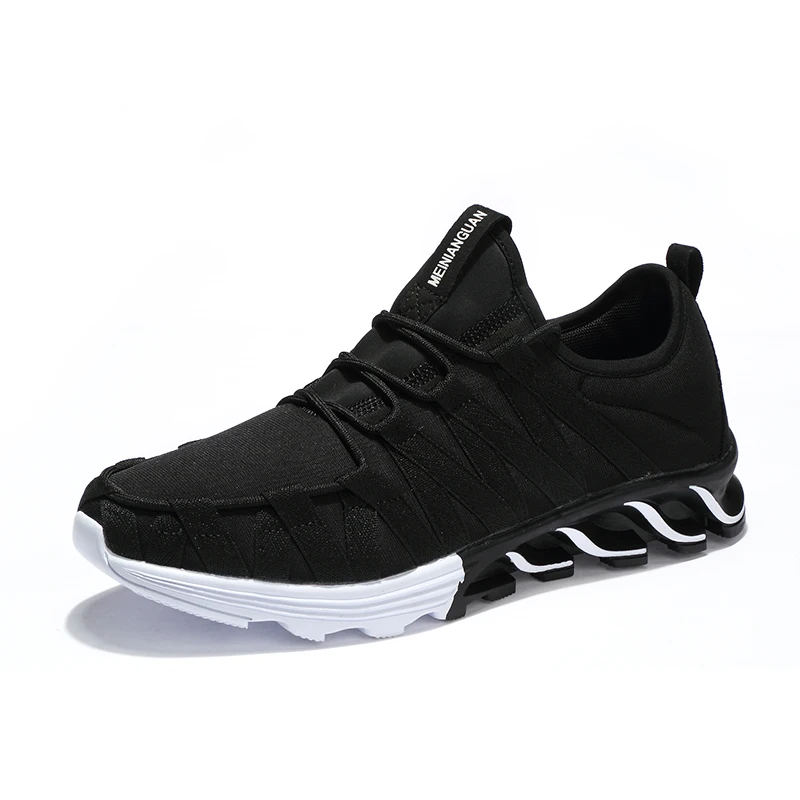 Fashion Men's Shoes Mans Footwear Running Men Casual Outdoor Lace-up Black Sneakers 2019 Spring Soft chaussure homme | Спорт и