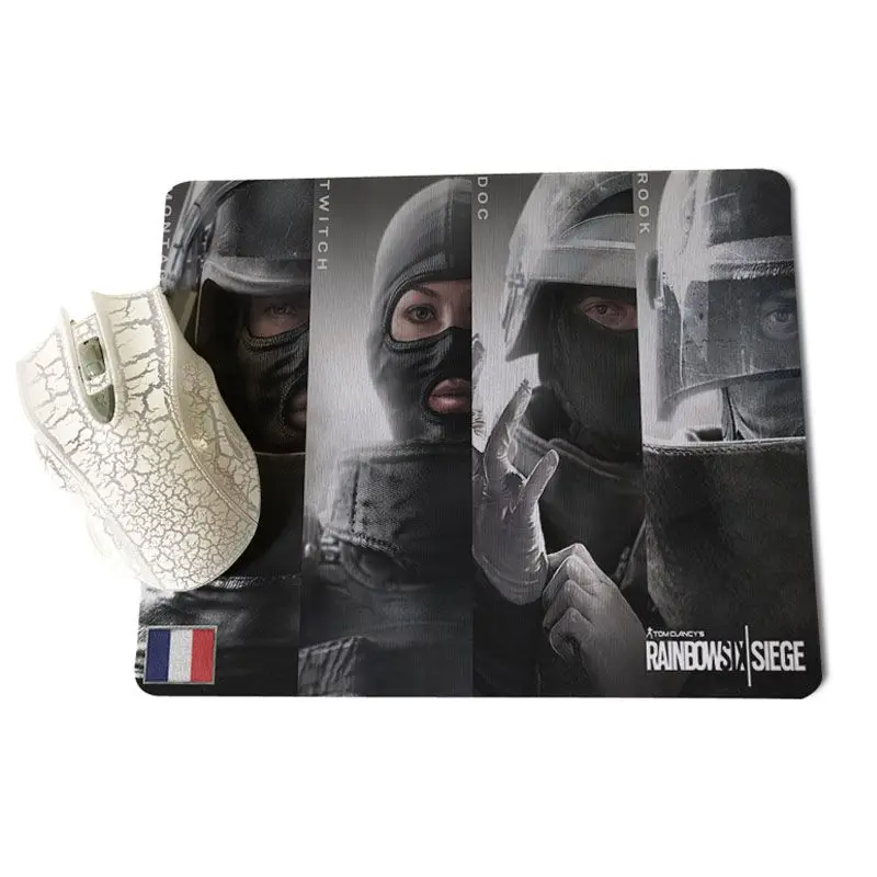 Babaite Rainbow Six осада операторов силиконовый коврик, чтобы Мышь игры Размеры для 18x22 и 25x29 см игровой Мышь колодки - Цвет: 18x22cm