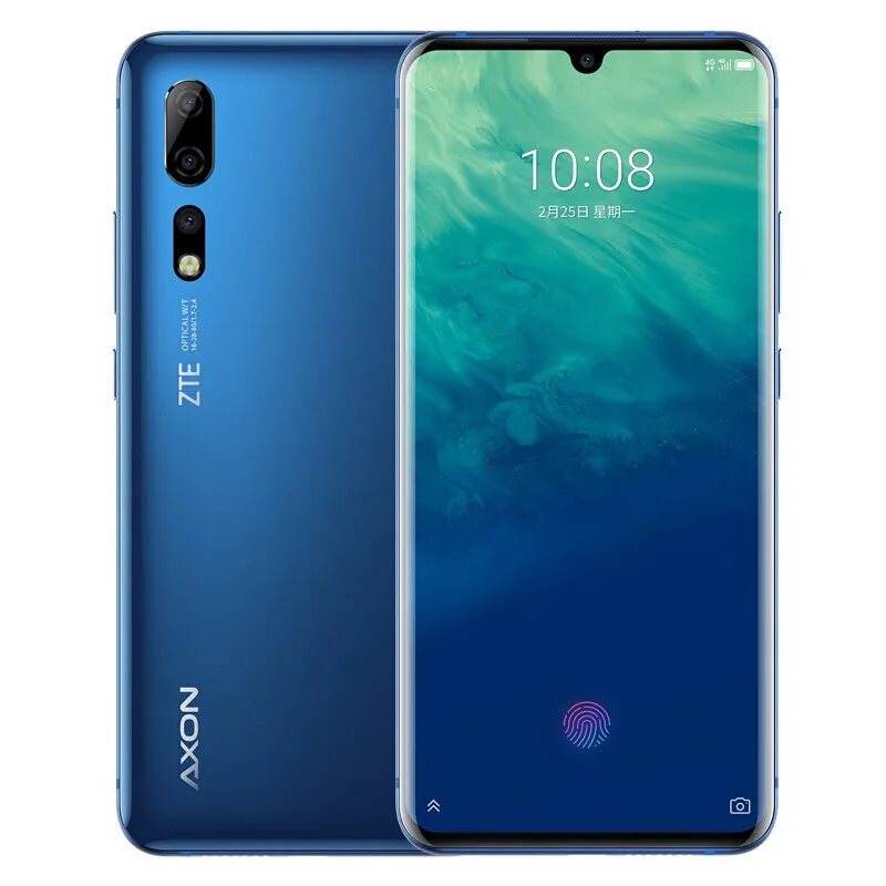 Оригинальный мобильный телефон zte Axon 10 Pro Snapdragon 855 48MP 3x зум изогнутый край экран